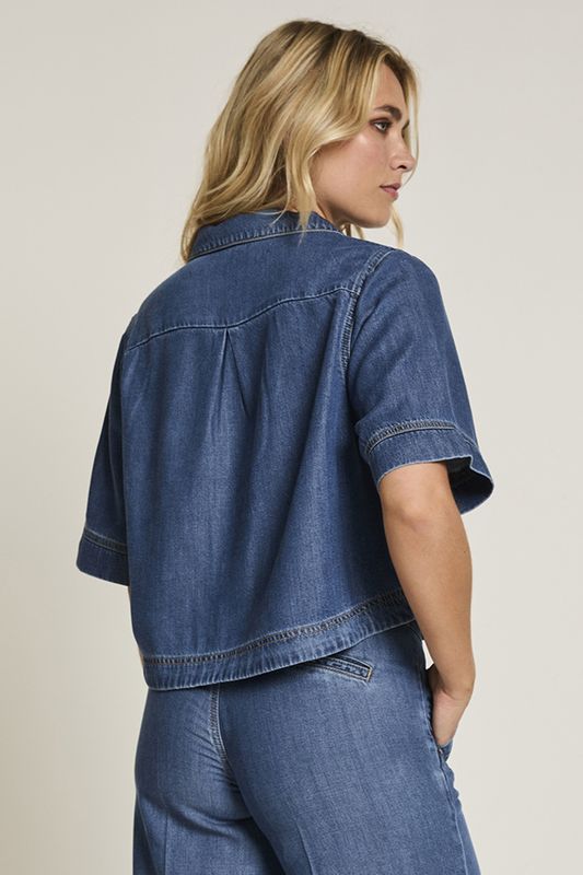 Belle lyocell jeans bluse jakke fra Para MI