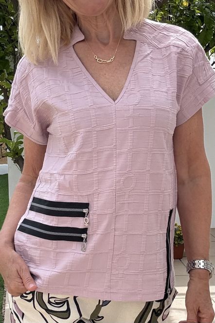 Hovedbilde 0131 My soul topp med kort arm i boble kvalitet