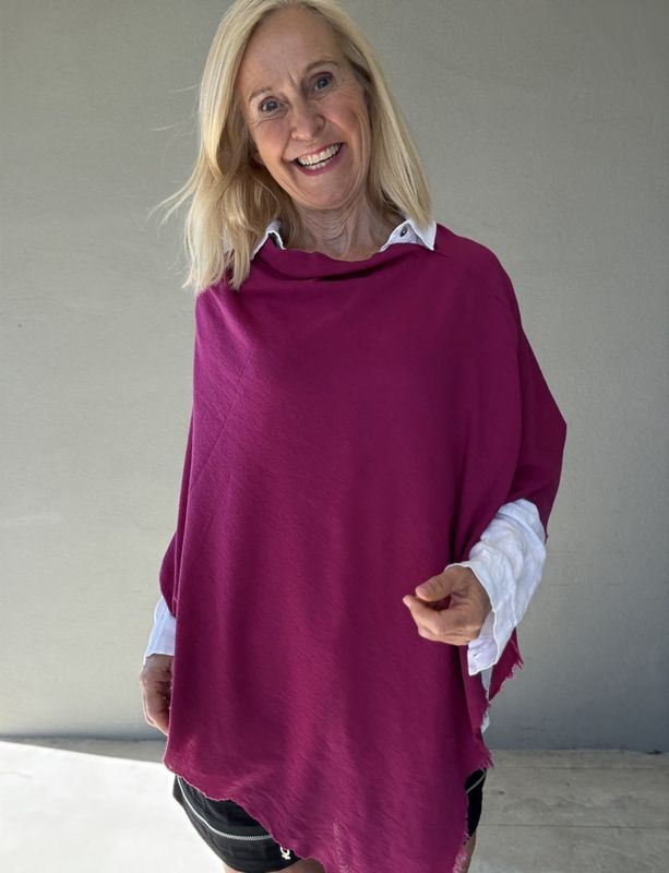 1001 Poncho i merinoull 